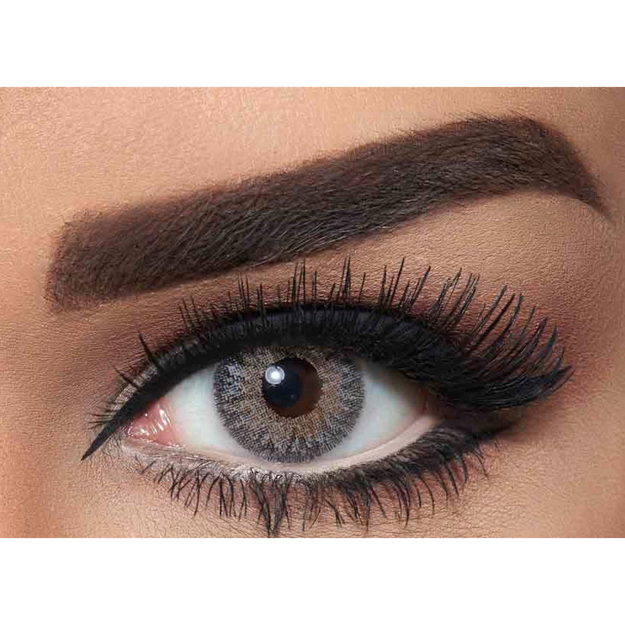 Bella - Natural - Cool Gray Colored Lenses  Color_Grey, Grey Bella Lenzy