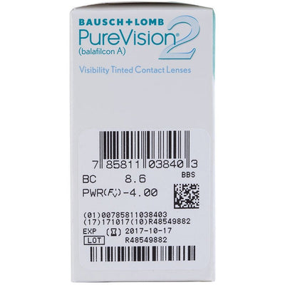 Pure Vision 2 Clear lenses  1 Month, Silicone Hydrogel, Spheric Pure Vision Lenzy